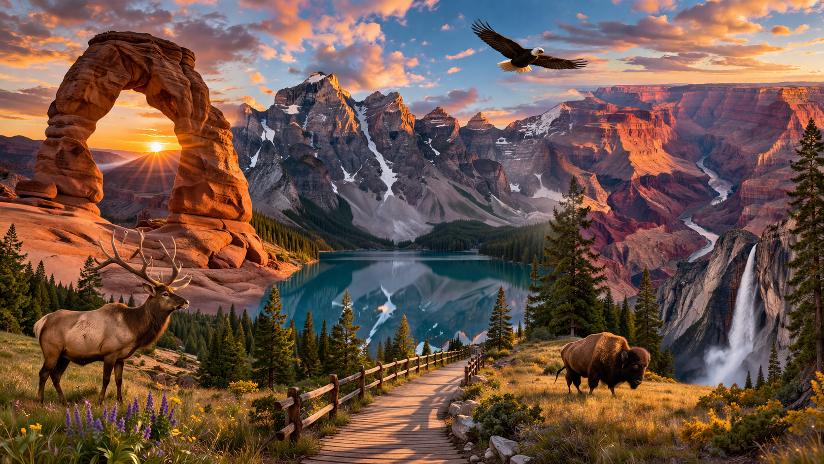 Nationale Parken Amerika